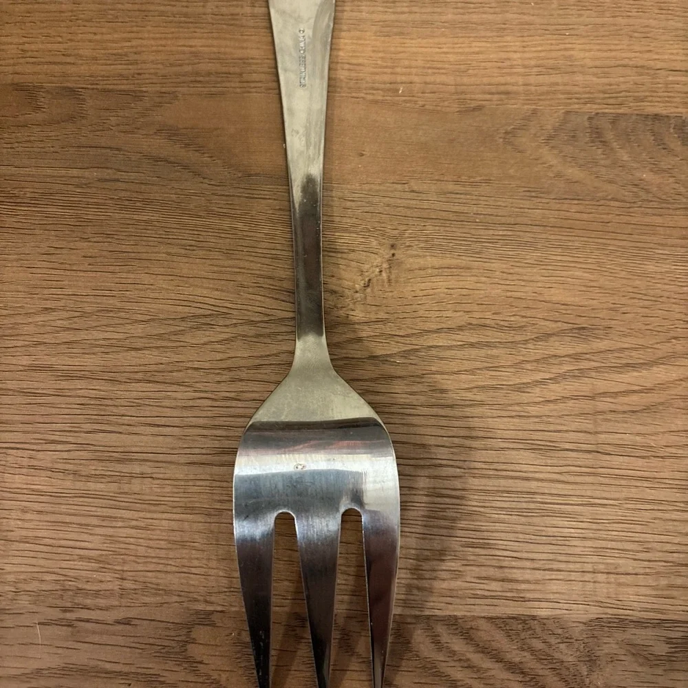 Cambridge Felicity Stainless Frosted Serving Set Fork Spoon And‎ Pierced Spoon